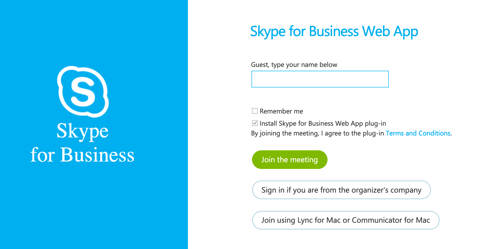 skype for business mac take control